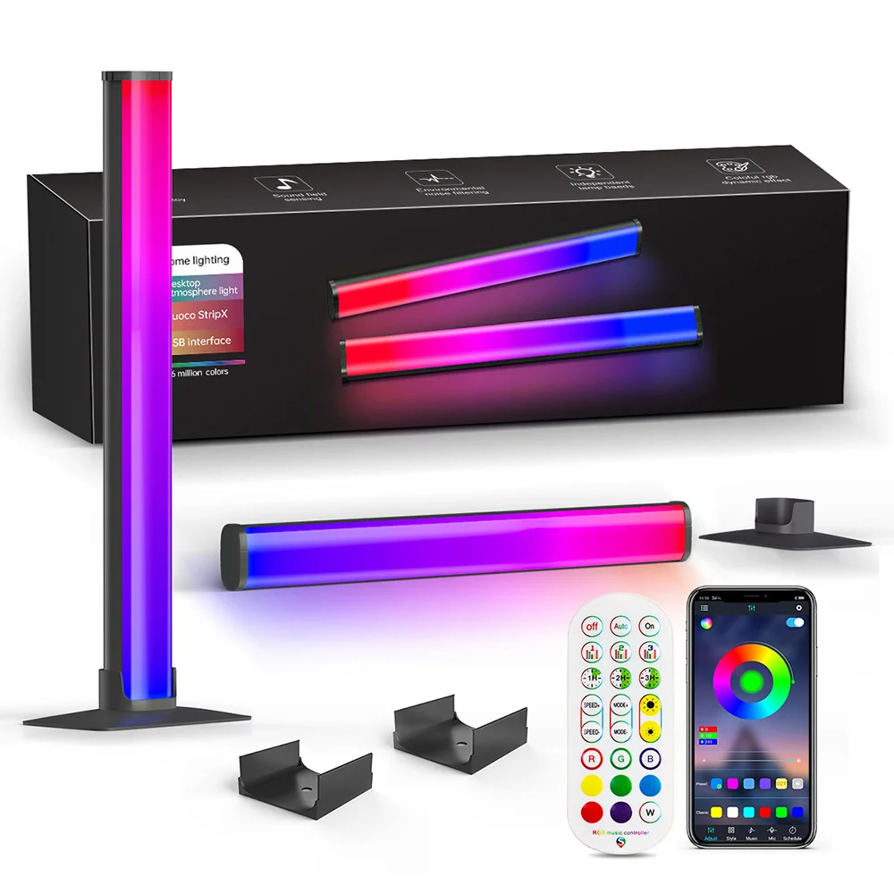 

RGB Pickup Light Sound Control LED Symphony Light Smart App Control Music Rhythm Ambient Lamp for TV Compute Game Desktop Decor