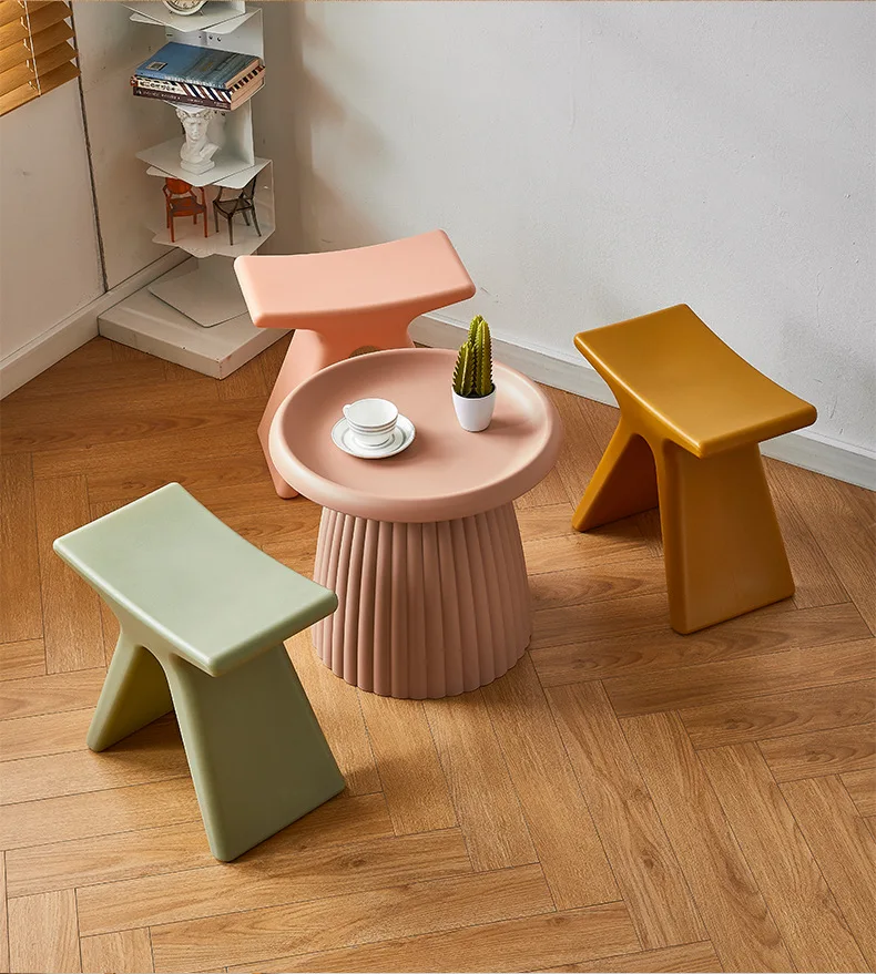 MOMO Nordic Household Shoe Changing Stool Creative Small Bench Modern Minimalist Small Stool Low Stool Special-shaped Stool