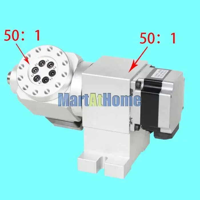 Indexateur d\'axe lointain CNC, 4ème et 5ème axes A B avec engrenage 16/09/2018 ic, rapport 50:1 pour routeur 3020 3040, gravure 3D