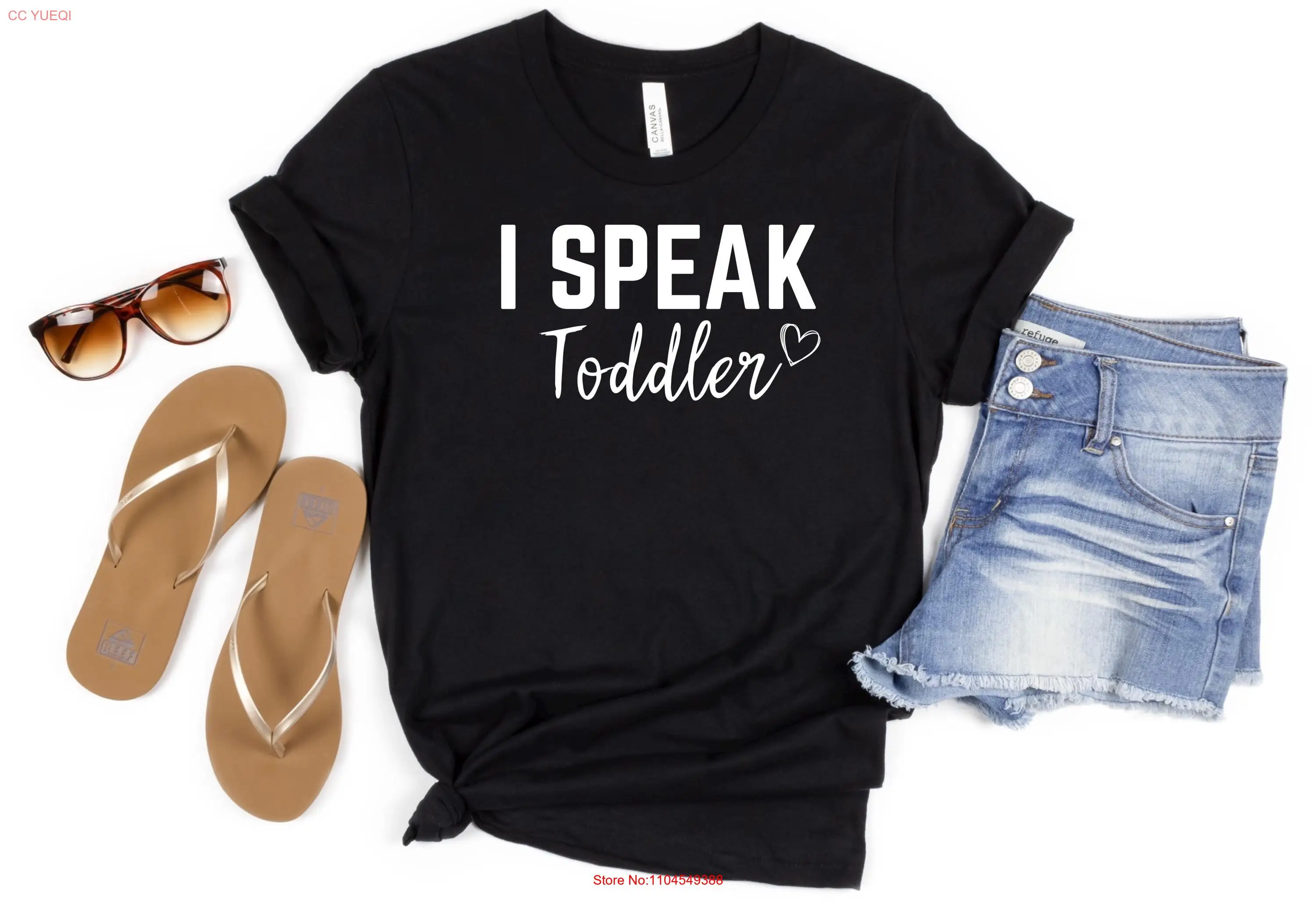 I Speak Toddler T Shirt Preschool Teacher Funny Mom Babysitter Daycare Provider long or short sleeves