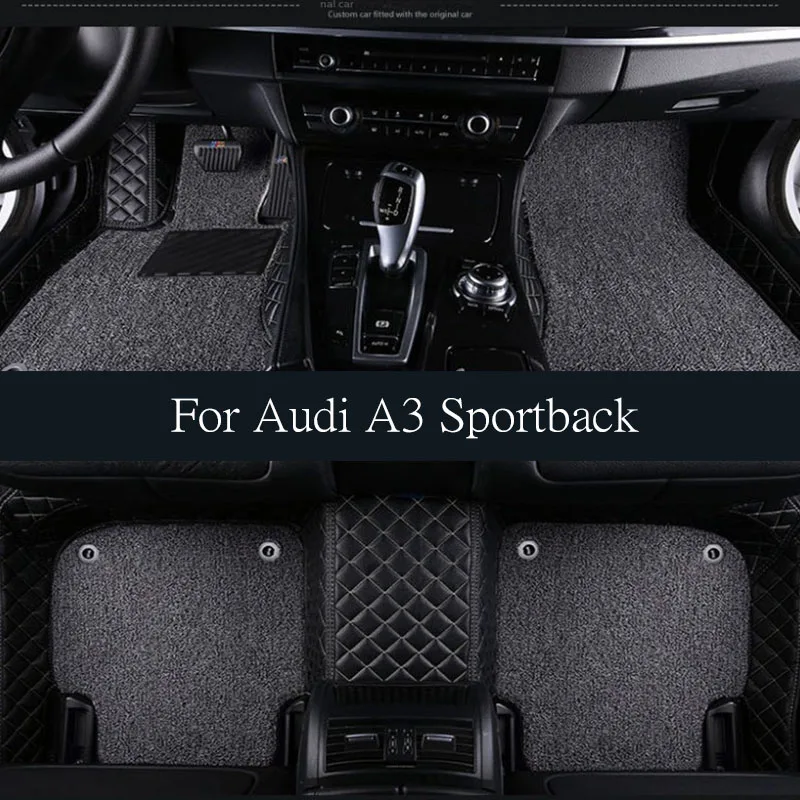 

Car Floor Mat for Audi A3 8V Sportback 2017~2020 2018 2019 Special Part Foot TPE Liner Carpet Pad Custom Cover Rug trunk mat