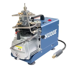 NUOGE 4500Psi 300Bar PCP Air Compressor AUTO-STOP  High Pressure Compressor for Scuba Diving Tank Filling