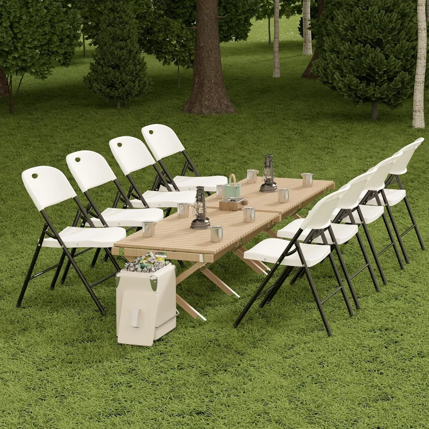 Heavy Duty Plastic Folding Chair with Steel Frame for Indoor & Outdoor Wedding Party Patio 350LB 10-Pack, Customized