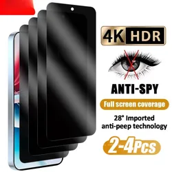 2-4Pcs Anti-spy Glass For Oppo Reno 11F 12F 8T 8Z 7Z 6Z 5Z 5F 4Z 4F Privacy Screen Protectors For Oppo A52 A72 A92 A53 A73 A53S