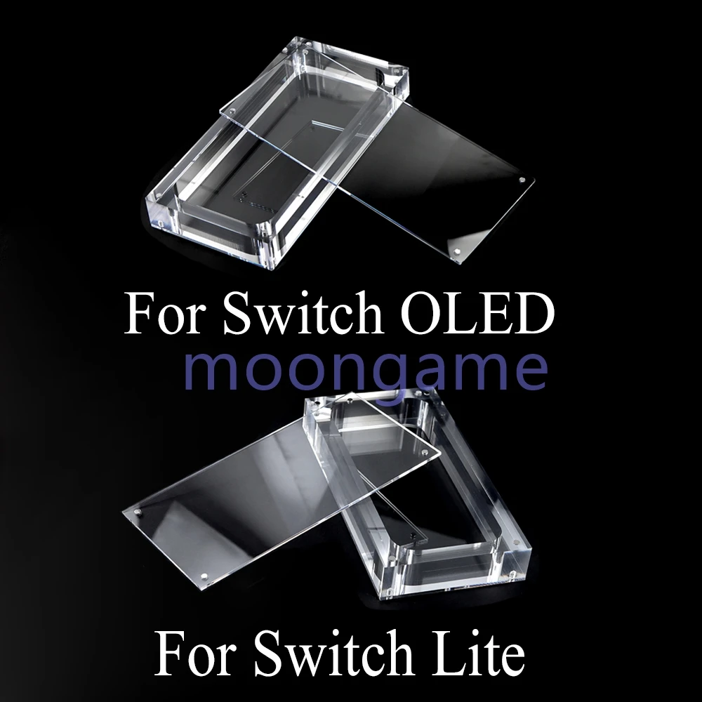 1pc Transparent Magnetic Acrylic Box For Switch Lite/OLED Game Console Cover Shell Box Display Storage Game Accessories