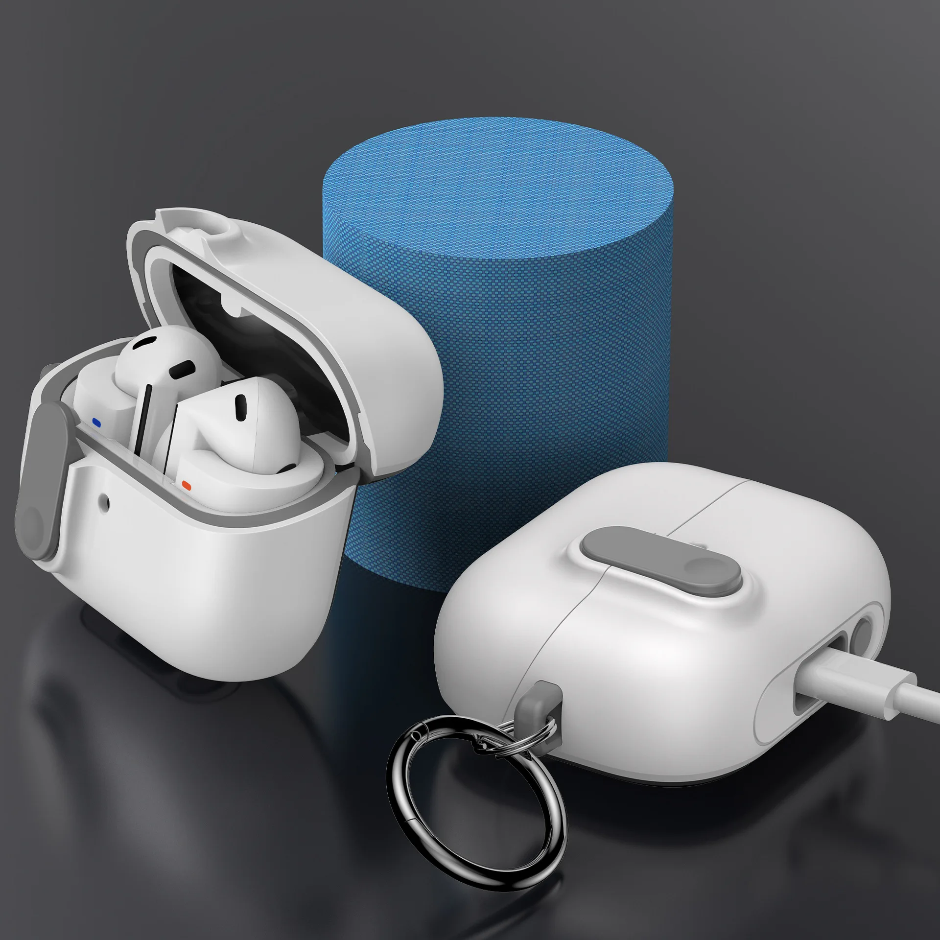 Secure Lock Case for Samsung Galaxy Buds 3/3Pro (2024) Shockproof Protective Cover with Cleaner Kit & Keychain For Galaxy Buds 3