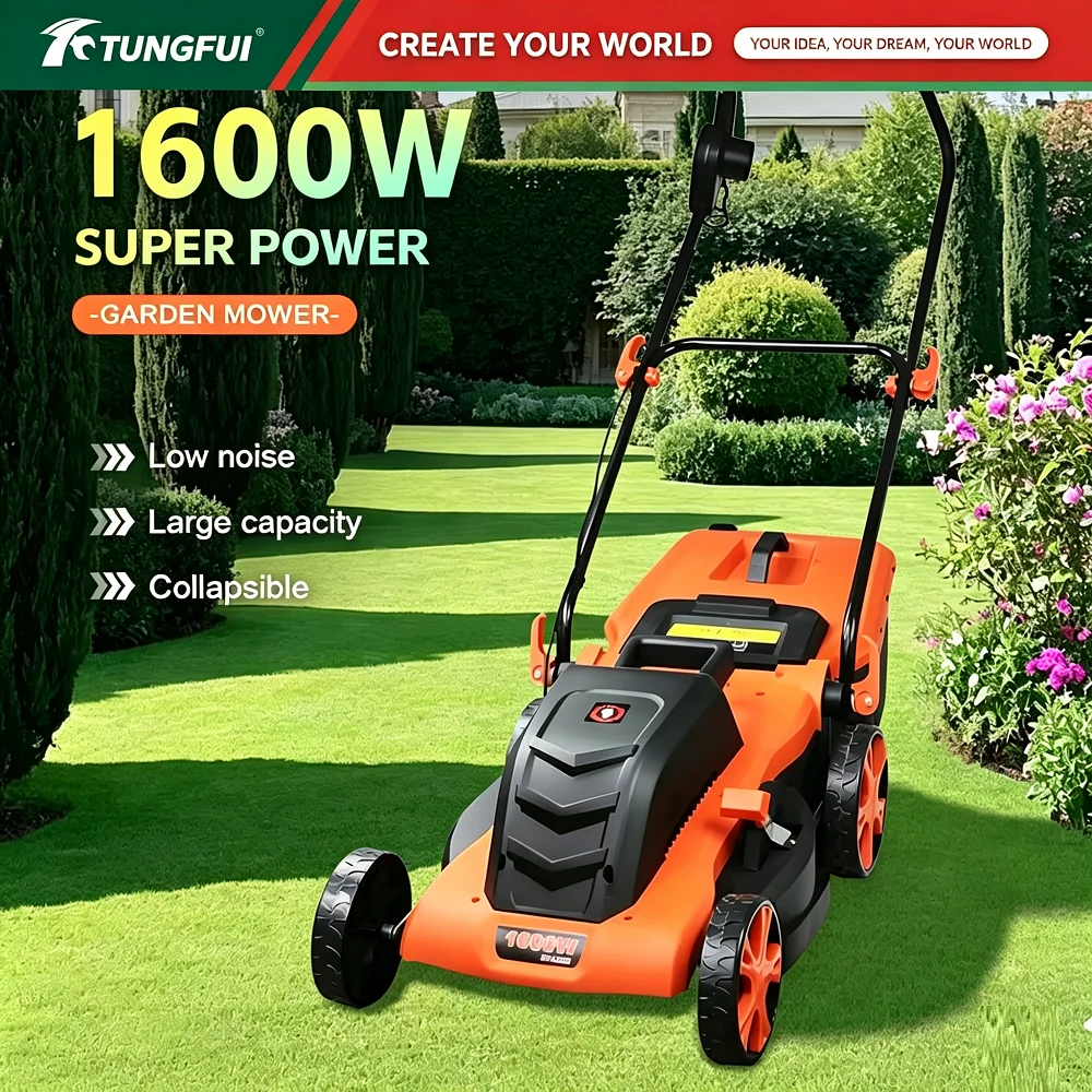 Handheld Electric Lawn Mower 1200W/1600W Multifunction Lithium Trimmer Household Hedge Weeder Cordless Lawn Trimmer