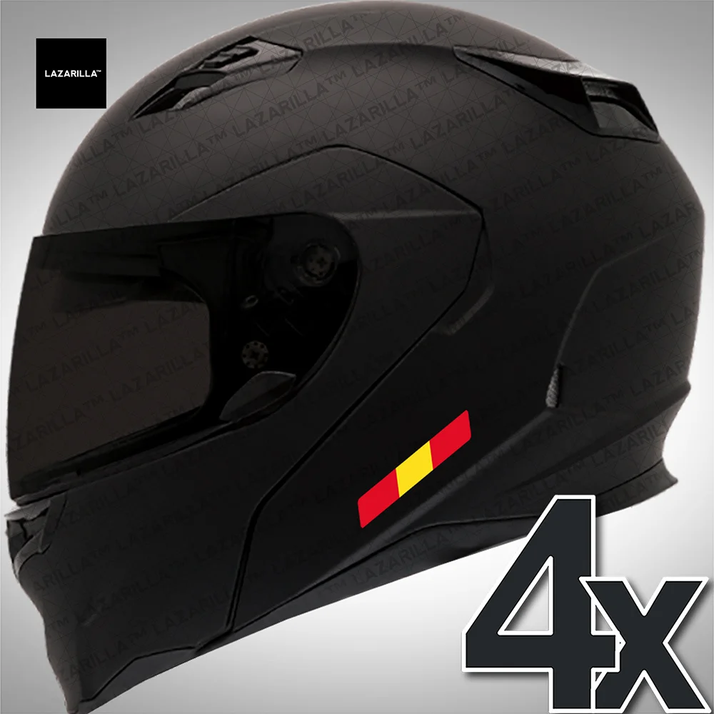 Matte Spanish Flag Arrow Decals 4Pcs Waterproof Removable St