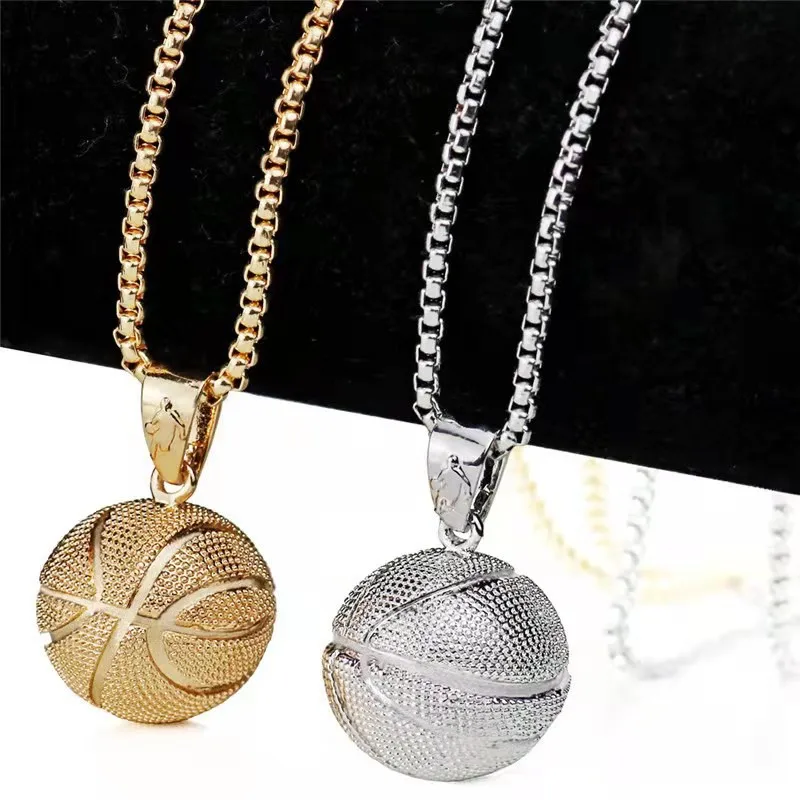 Basketball Pendant Jewelry On The Neck Fashion Motion Ornaments Male Female Necklace Unisex Sweater Chain Jewelry-Accessories