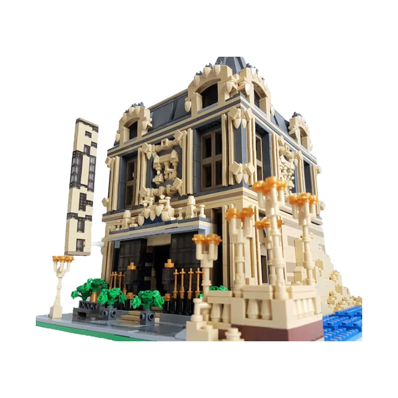 3802 PCS 시티 스트리트 더 라운지 MOC 맞춤형 모듈식 빌딩 블록 어린이용 심플 브릭 디자인 기술 DIY 휴일 장난감 선물