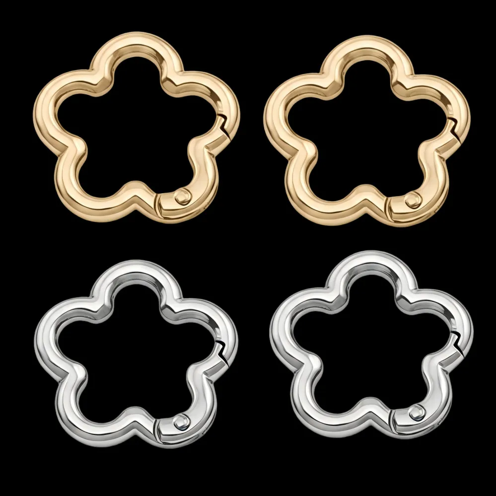 5-50 PCS Duck Shape Spring Ring Open Buckle Carabiner Snap Clip for Leather Bag Handbag Belt Strap Connector for Key Chains