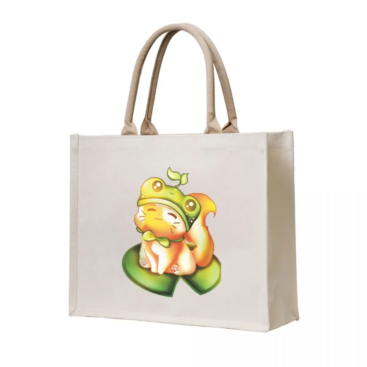 

The adorable frog kitty Tote Bag ecological bags Women bags Cloth bag