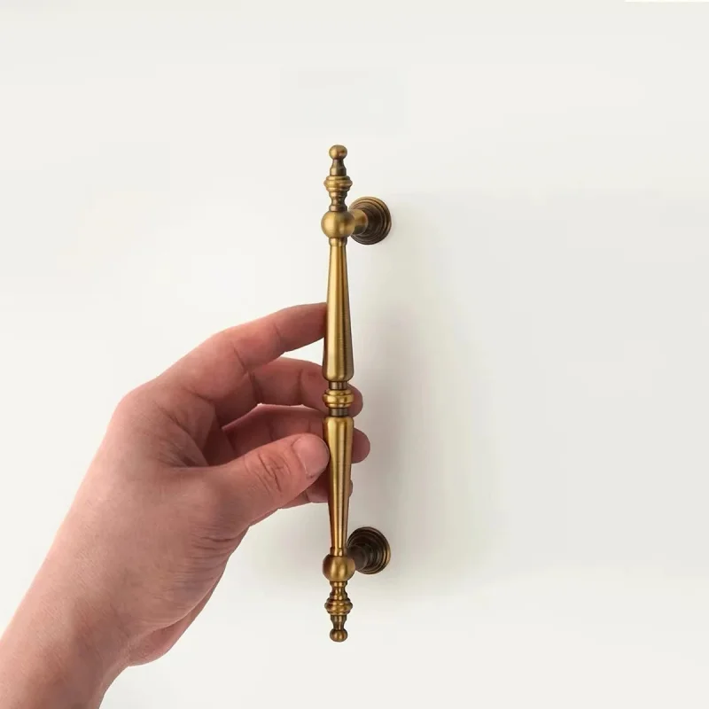 French-style Cream Solid Alloy Drawer Handle Silver Chrome-plated Modern Minimalist Light Luxury Cabinet Wardrobe Door Handle