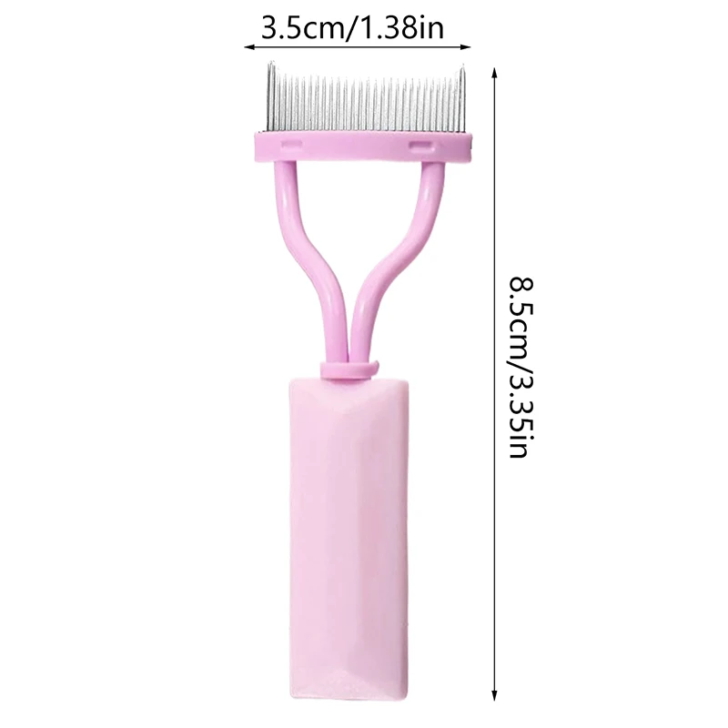 1 Stuk Wimper Separator Metalen Tanden Opvouwbare Eye Lash Krultang Schoonheid Make-Up Rvs Borstel Kam Mascara Curl Make-Up Tool