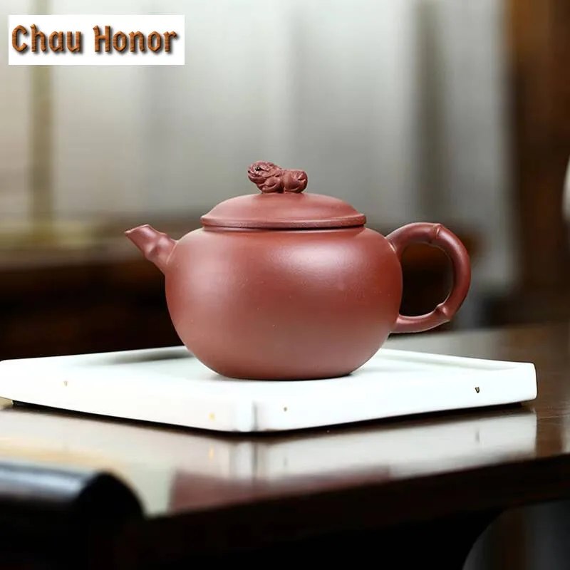 

230ml Yixing Handmade Beast Purple Clay Teapots Famous Artists Tea Pot Raw Ore Purple Sand Kettle Chinese Zisha Tea Set Teaware
