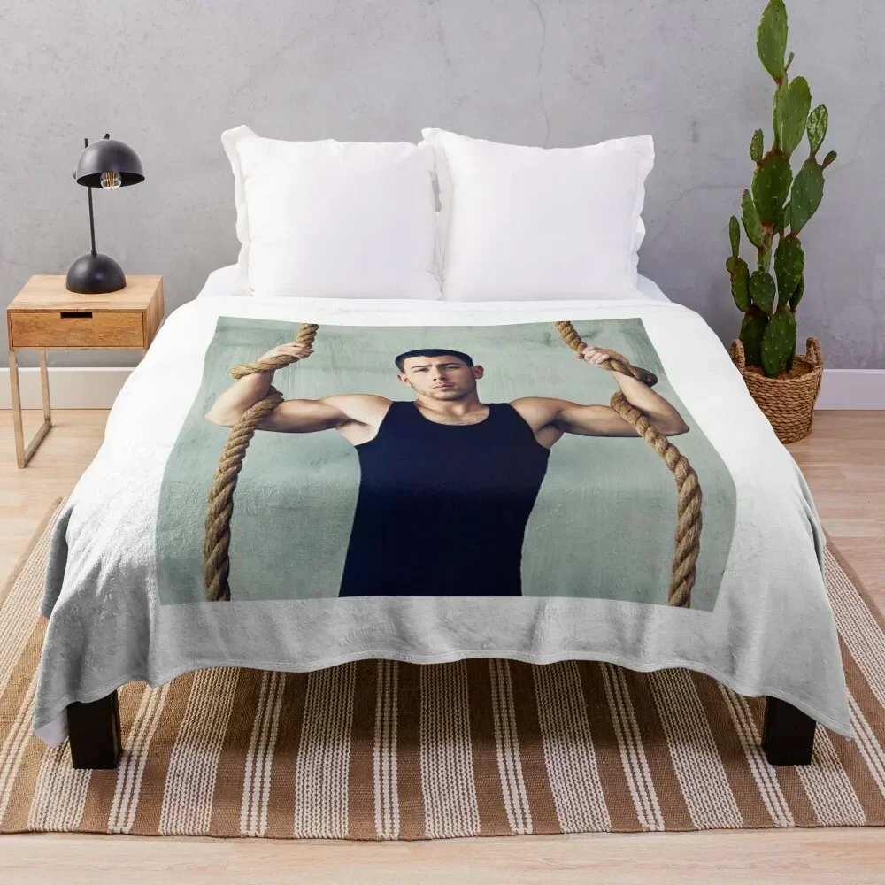 

nick jonas Throw Blanket wednesday Travel Blankets