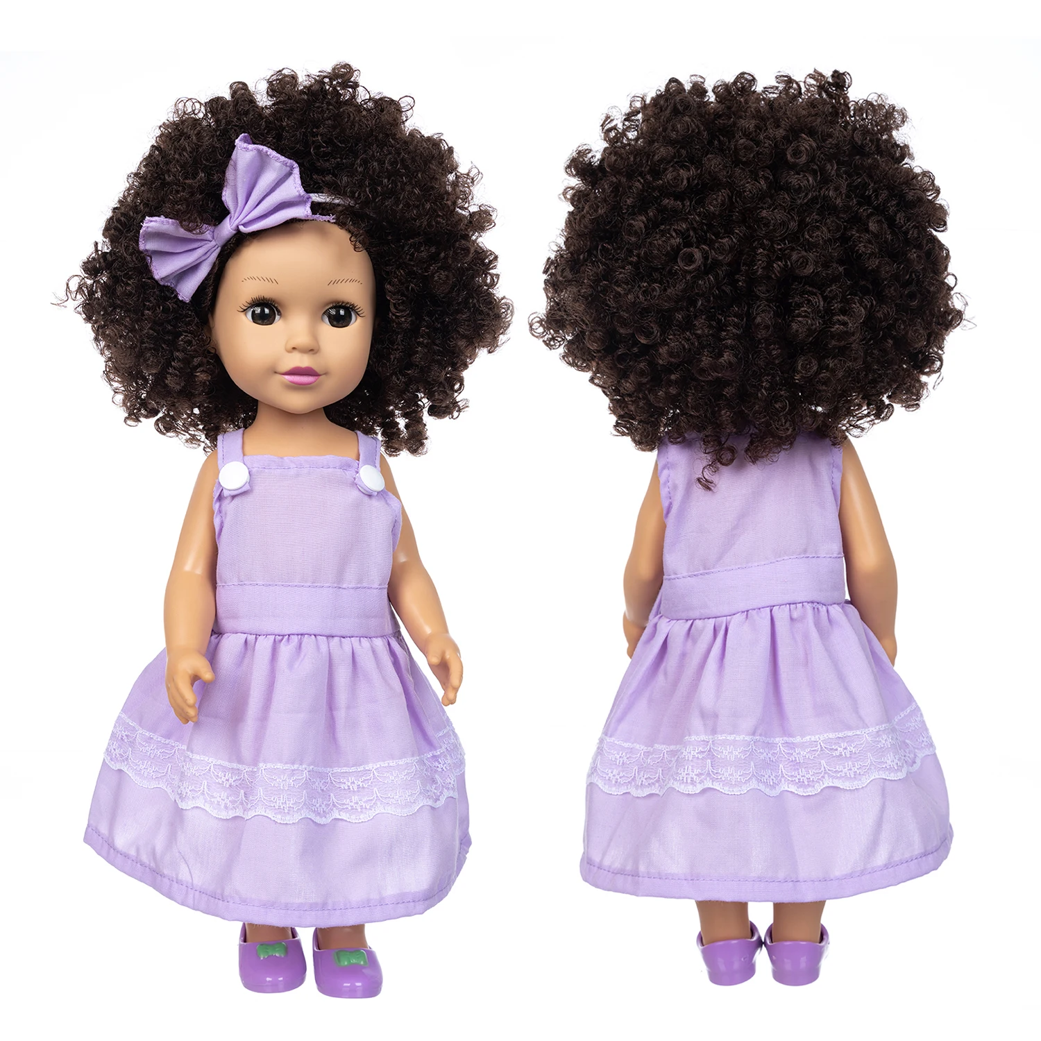 

35cm New Purple Dress baby dolls pop girl silicone viny 14inch new born poupee boneca baby soft toy girl todder