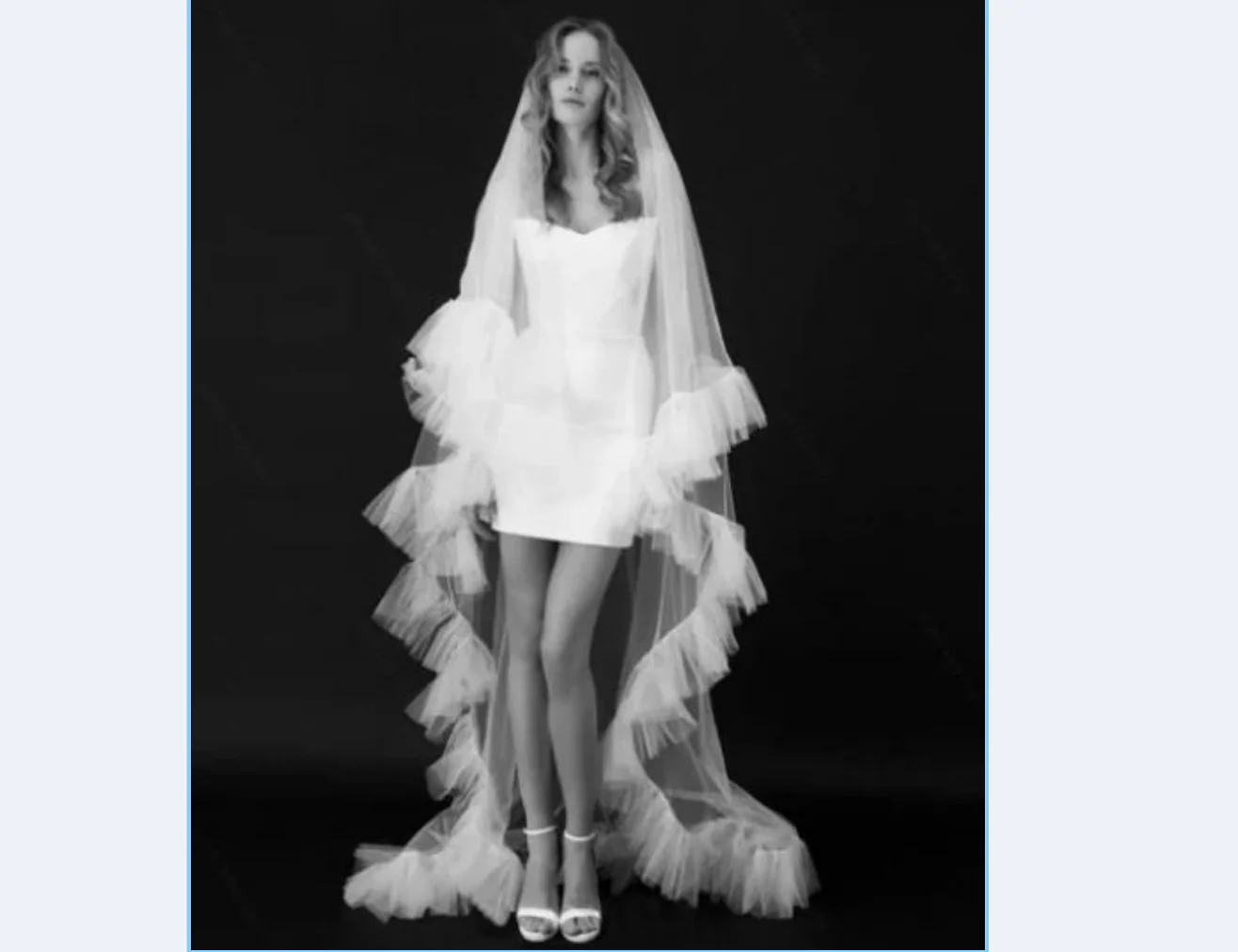 تكدرت حافة التفاصيل الحجاب الزفاف هدب تول الحجاب فريد طرحة زفاف كاتدرائية طرحة زفاف هامش شرابة الحجاب مع الكشكشة #3