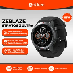 New Zeblaze Stratos 3 Ultra GPS Smart Watch Built-in Compass Barometric Altimeter Dual-band GNSS Make/Answer Phone Calls Watch