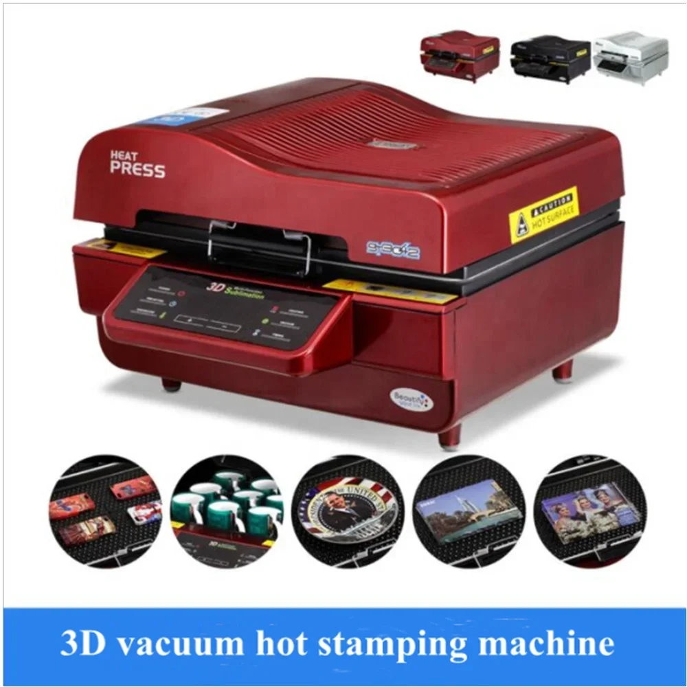 3D Sublimation Electric Vacuum Heat Press Machine Auto Heat Press Multi-Color Flatbed Printer Easy Operate Mug Printing Home Use