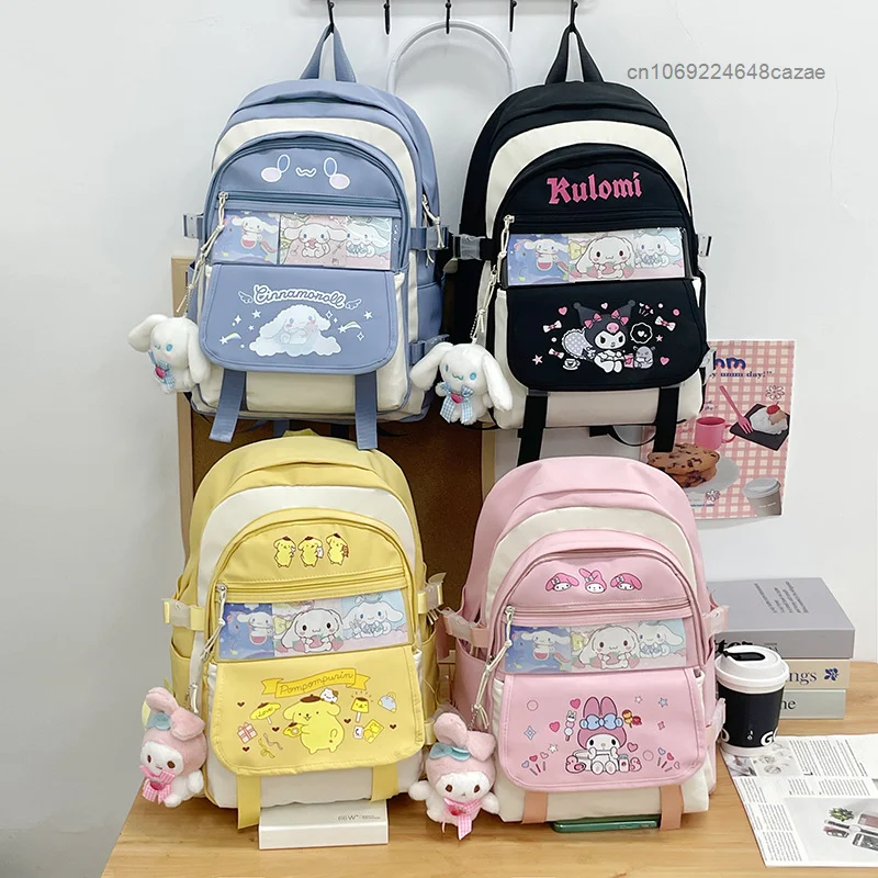 Sanrio Hello Kitty Cartoon śliczne torby koreański Trend tornister o dużej pojemności Y2k plecak studencki w stylu japońskim moda torba na ramię