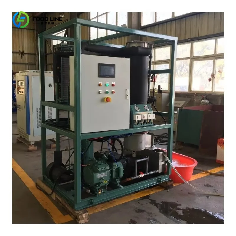 Ice Tube Machine 1 5 Tons Daily Industrial Grade for Ice Drinking and Seafood Cooling Commercial Custom