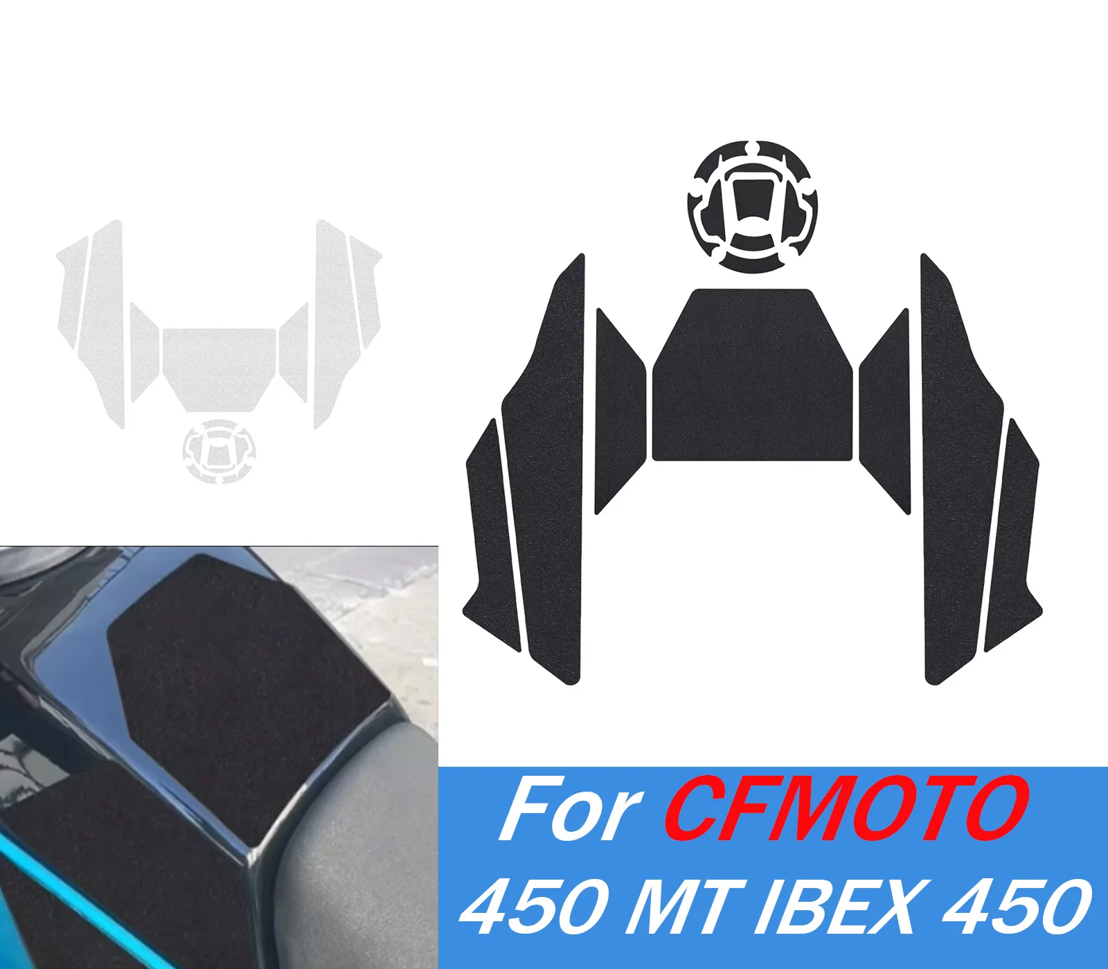

450MT IBEX450 Anti Slip Fuel Tank Stickers Gas Cap Oil Protect Pad For CFMOTO 450 MT IBEX Motorcycle Accessories