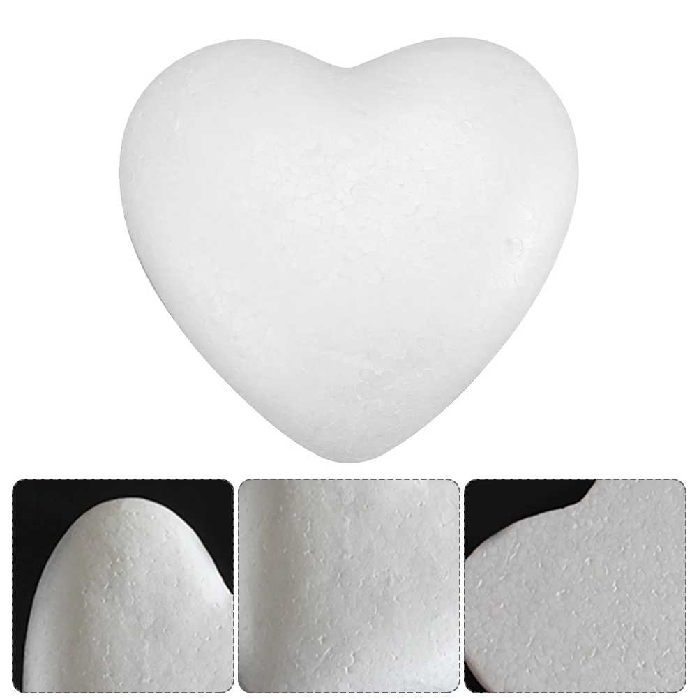 

2Pcs Foam Heart Decor DIY Blank Craft for Wedding Party Kids Art Project Lightweight Easy to Paint -on Gift Idea