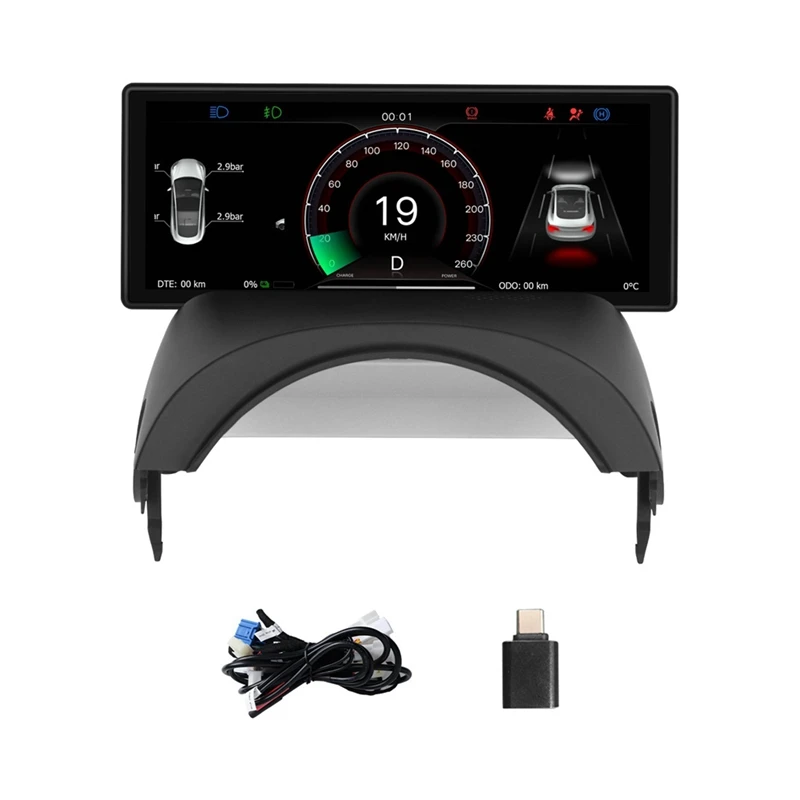 

6.2 Inch HUD HD IPS Dashboard Display Screen Black ABS For Tesla Model 3 Model Y 2017-2023