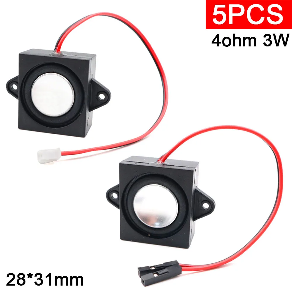 5pcs 4 ohm 3W Mini Speaker Arduino 2831 3128 cavity speaker Waterproof Square Sound Cavity Full Range Small Speaker 28*31mm