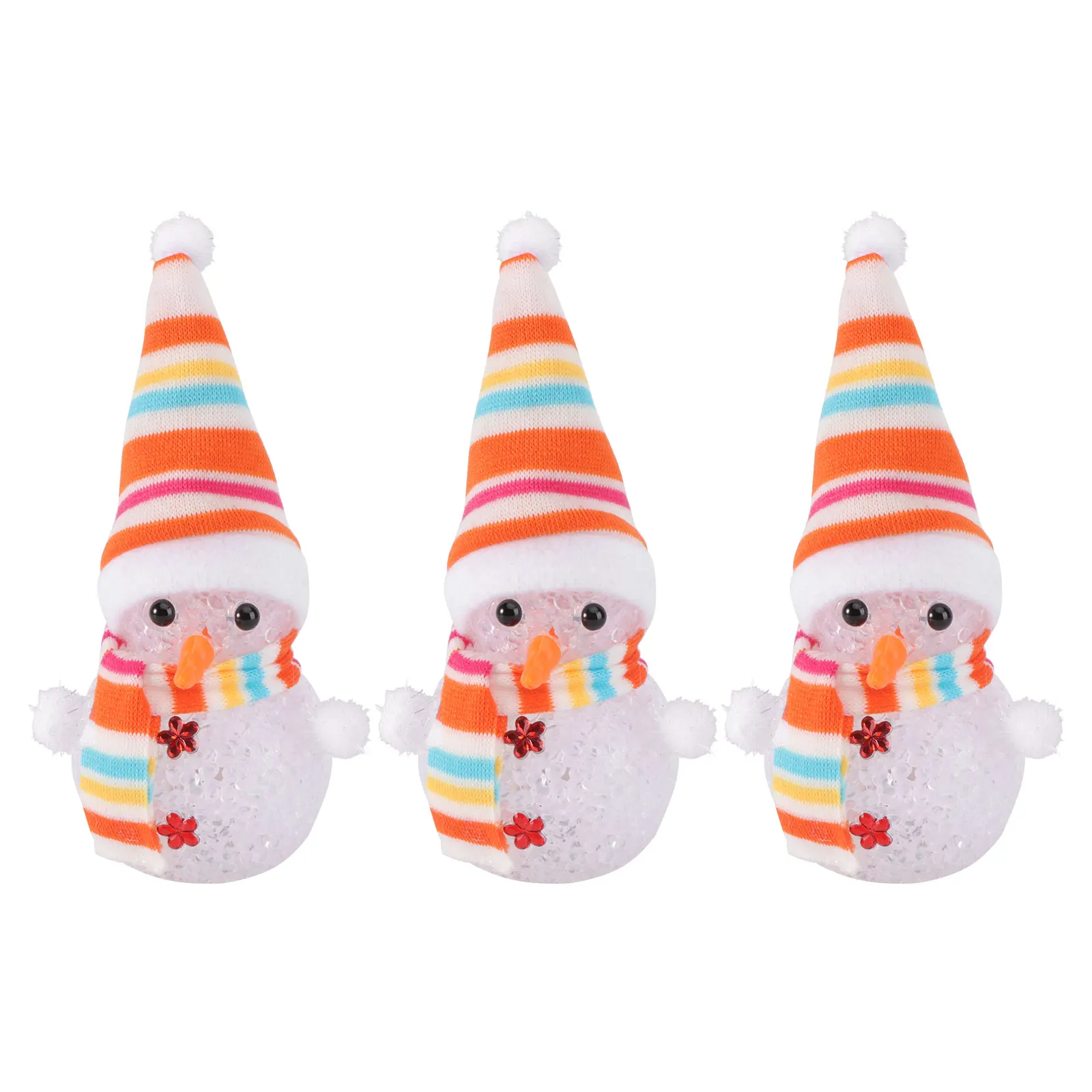 

3Pcs Xmas Snowman Night Light Durable Acrylic Decorative LED Lamp Christmas Festival Decoration Christmas Night Light