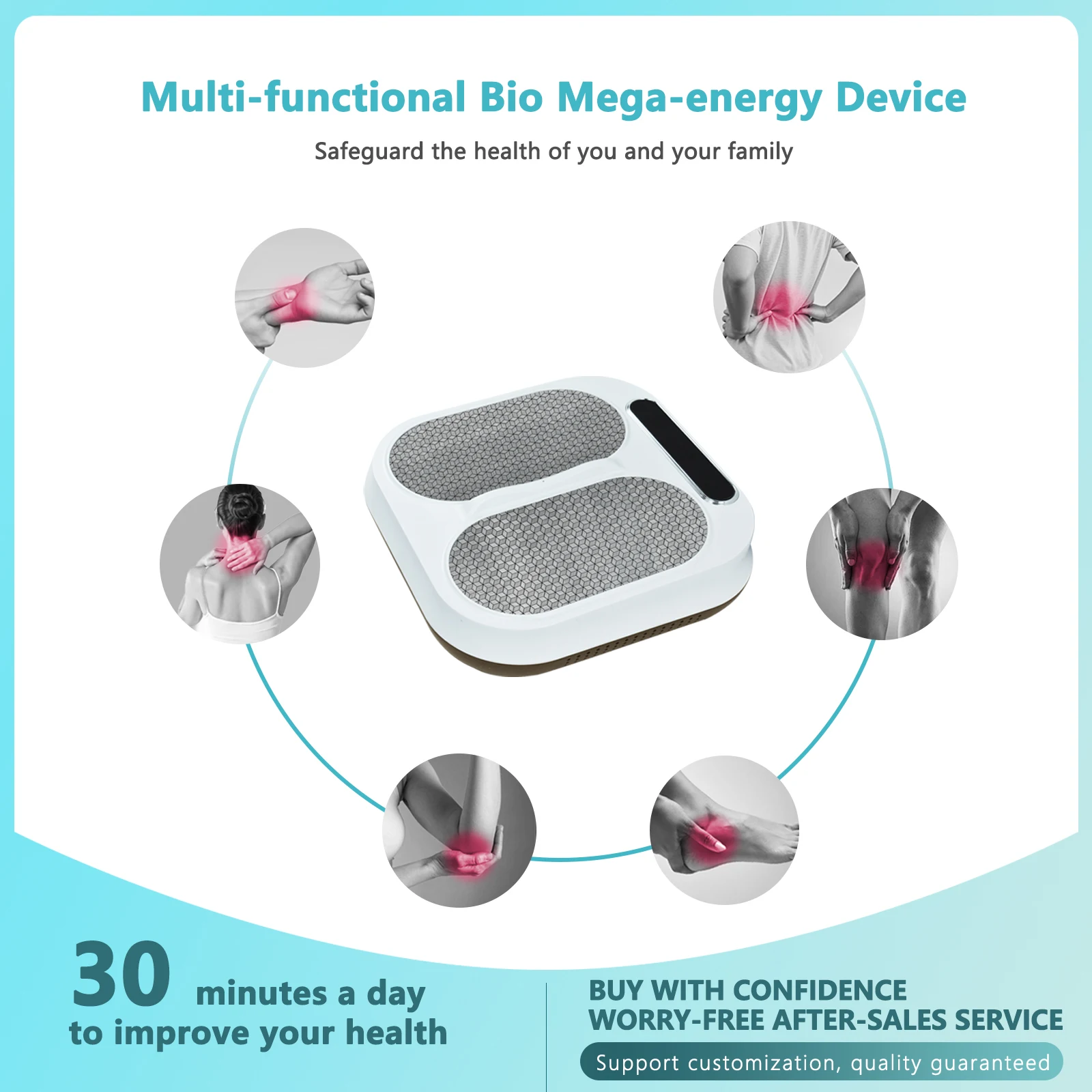 Terahertz Bio P99 PEMF Foot Massager with Bioenergy Meter Terahertz Thermal Foot Blood Promote Leg Circulation Wellness Devices