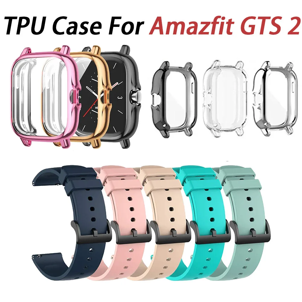 TPU Schutzhülle Für Amazfit GTS 2, Screen Protector Fall Für Amazfit Uhr Silikon Band Armband Armband Zubehör
