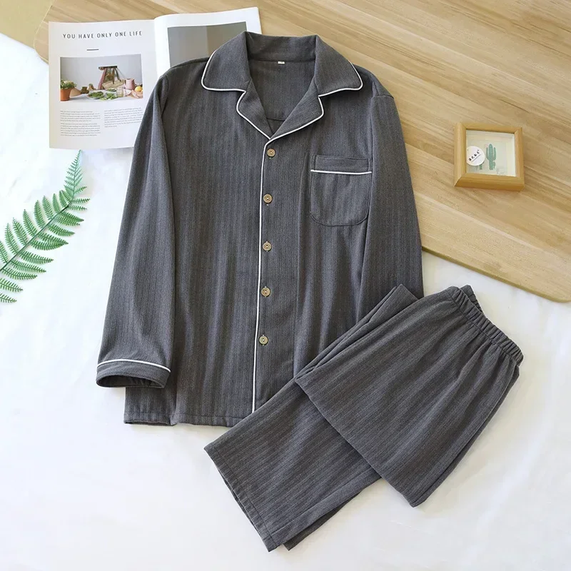 2026 autumn and winter new couple pajamas set, men\'s and women\'s long sleeved pants two-piece set, warm and thick home clothes