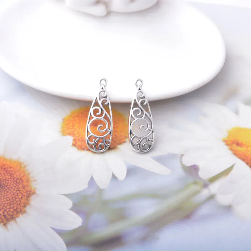 10 Stück Boho Zinklegierung Goldene Ohrringe mit Strass-Anhängern und Imitationsperlen, Runde Blumen-Sonnenblumen-Anhänger für DIY Damenohrringe – Detail 13