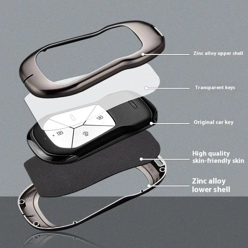 For Xpeng G6 G9 P5 P7 P7i Car Key Case Cover Hard Shell Protector Auto Key Chain Holder