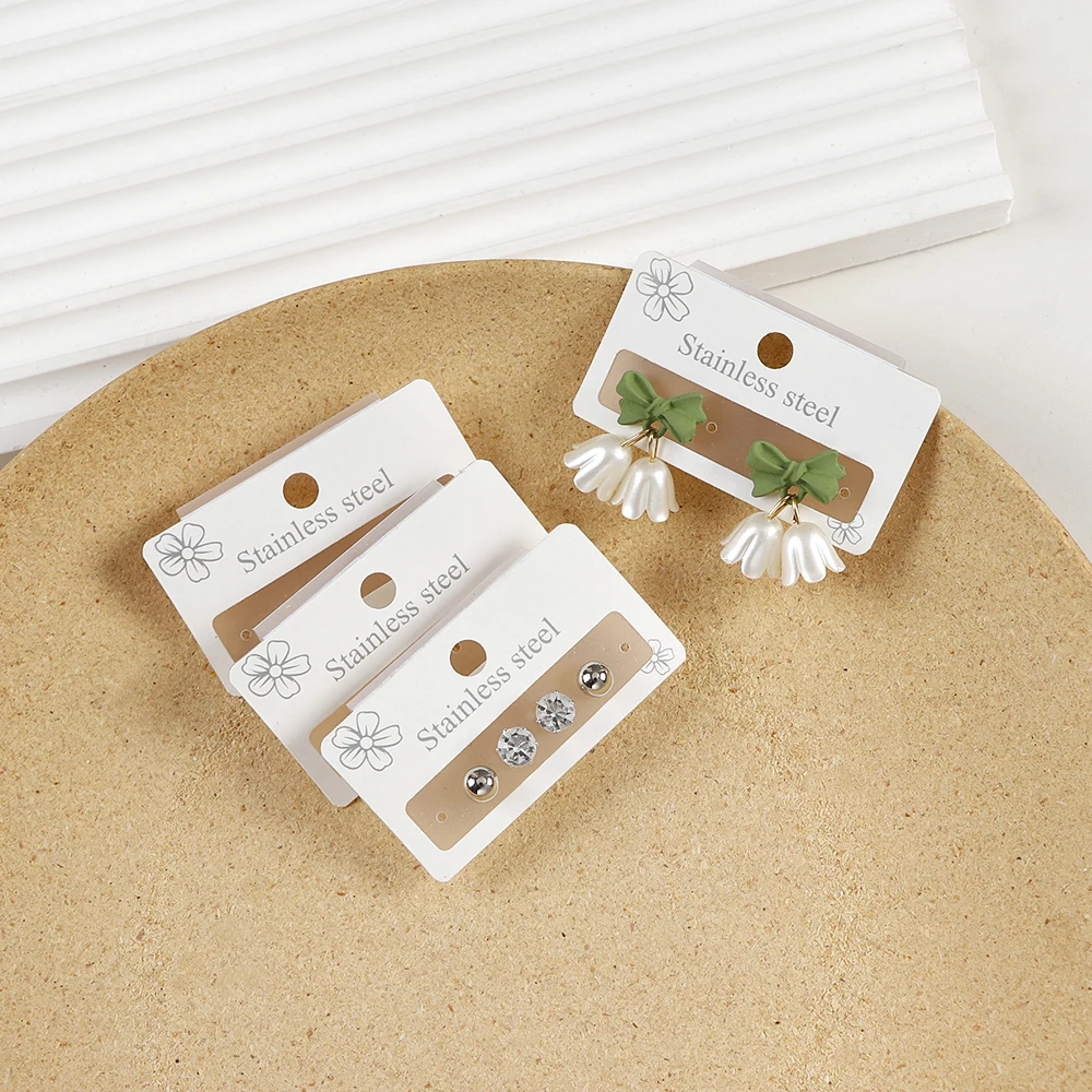 

Водонепроницаемые пакеты из ПВХ, 6 отверстий, картон для ювелирных изделий из нержавеющей стали, серьги-гвоздики, пластиковая подвесная карточка, принадлежности для самостоятельного изготовления