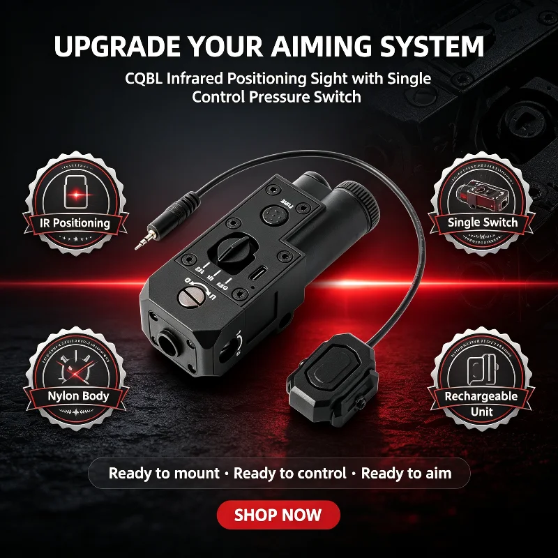 CQBL-1 Rechargeable Positioning Laser Durable Nylon Shell Wired Trigger Button Universal 20mm Hobby Rail Gear view 6