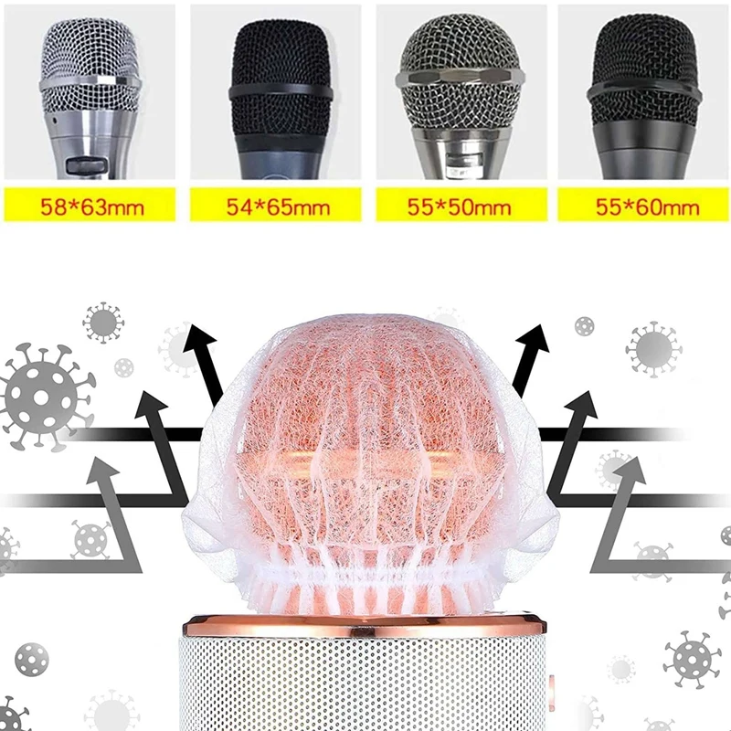 1000Pcs Disposable Microphone Cover,Handheld Microphone Windscreen For KTV Recording Studio Karaoke(Mixed Colors)