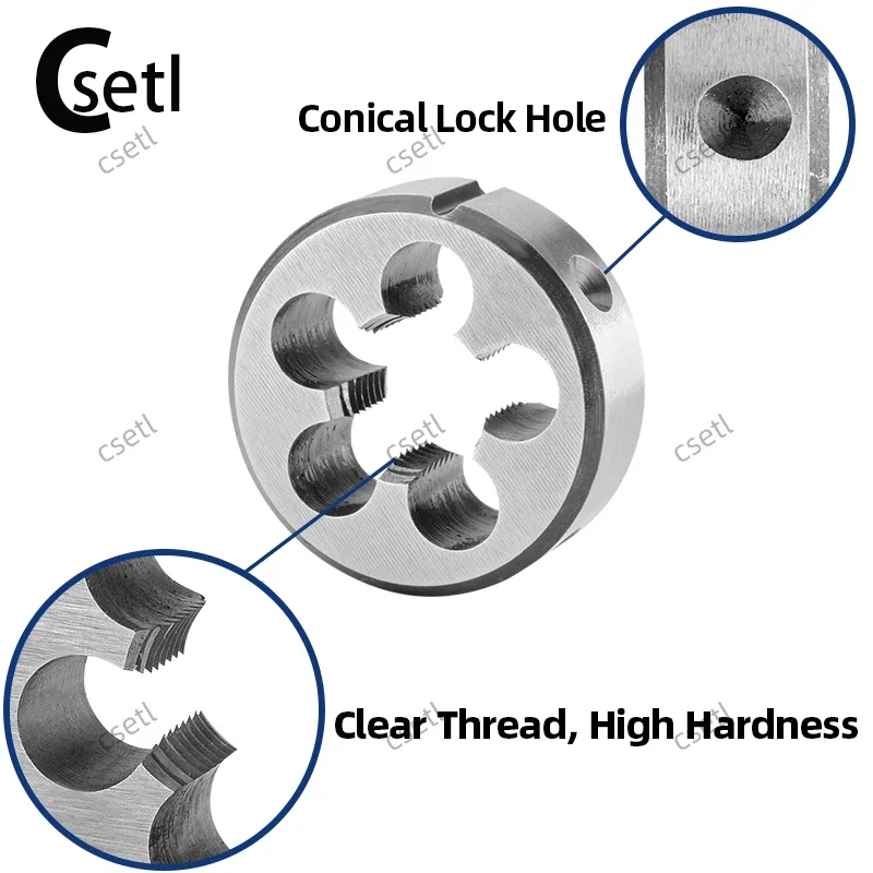 

Csetl SAE 9/16-18UNF Round Threading Die Right Hand,9/16x18UNF Machine Thread Die