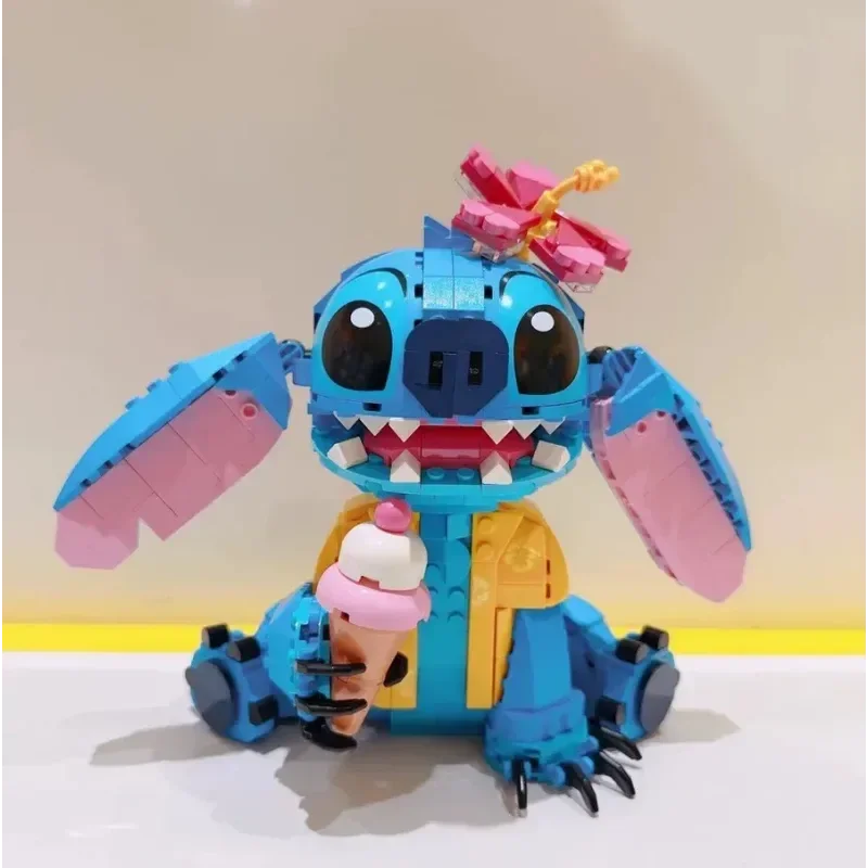 Disney High Quality 43249 Stitch Building Blocks Assembly Toy   Action Figure Model Gifts Puzzle Assembly Toy Collectible Gifts