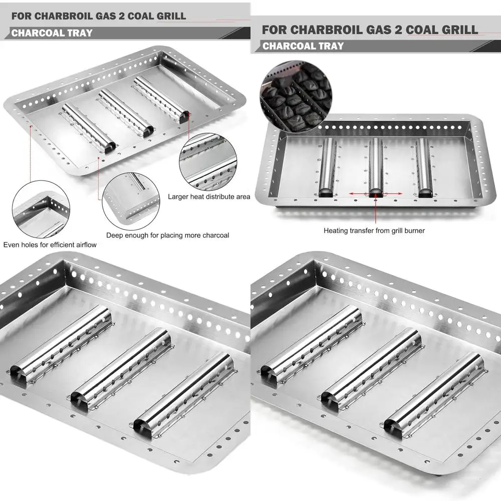

Replacement Charcoal Tray for Charbroil Gas2Coal Grill - Fits Models 463340516, 463370519, 463336818