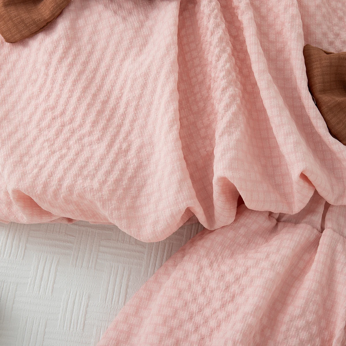 طقم ملابس للفتيات الصغيرات، بلوزة صيفية من القطن وسروال قصير، ملابس للفتيات الصغيرات، مجموعة شاطئ لطيفة للأطفال #6