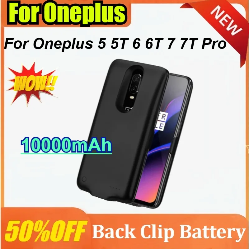 

Upgraded 10000mAh Silm External Battery Charger Case for Oneplus 5/5T/6/6T 7 7T Pro Battery Powe Cover Power Bank