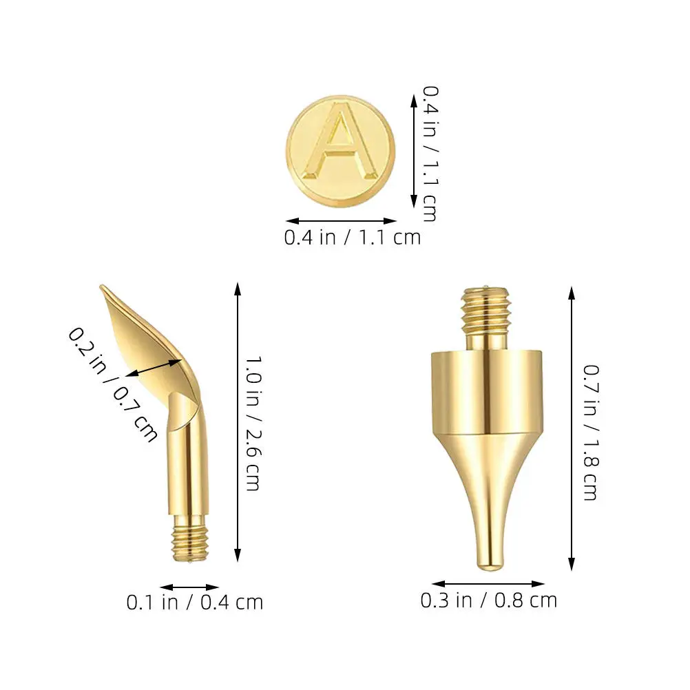 1Set Woodburning Lettering Kit Brass Burning Tips Letter Number Symbol Heads Quick Replace DIY Wood Burner Stamp for Pyrography