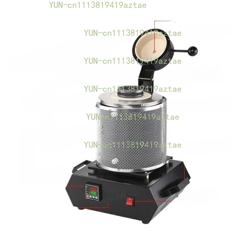 Small High Temp Melting Furnace for Gold, Silver, Copper & Aluminum Jewelry