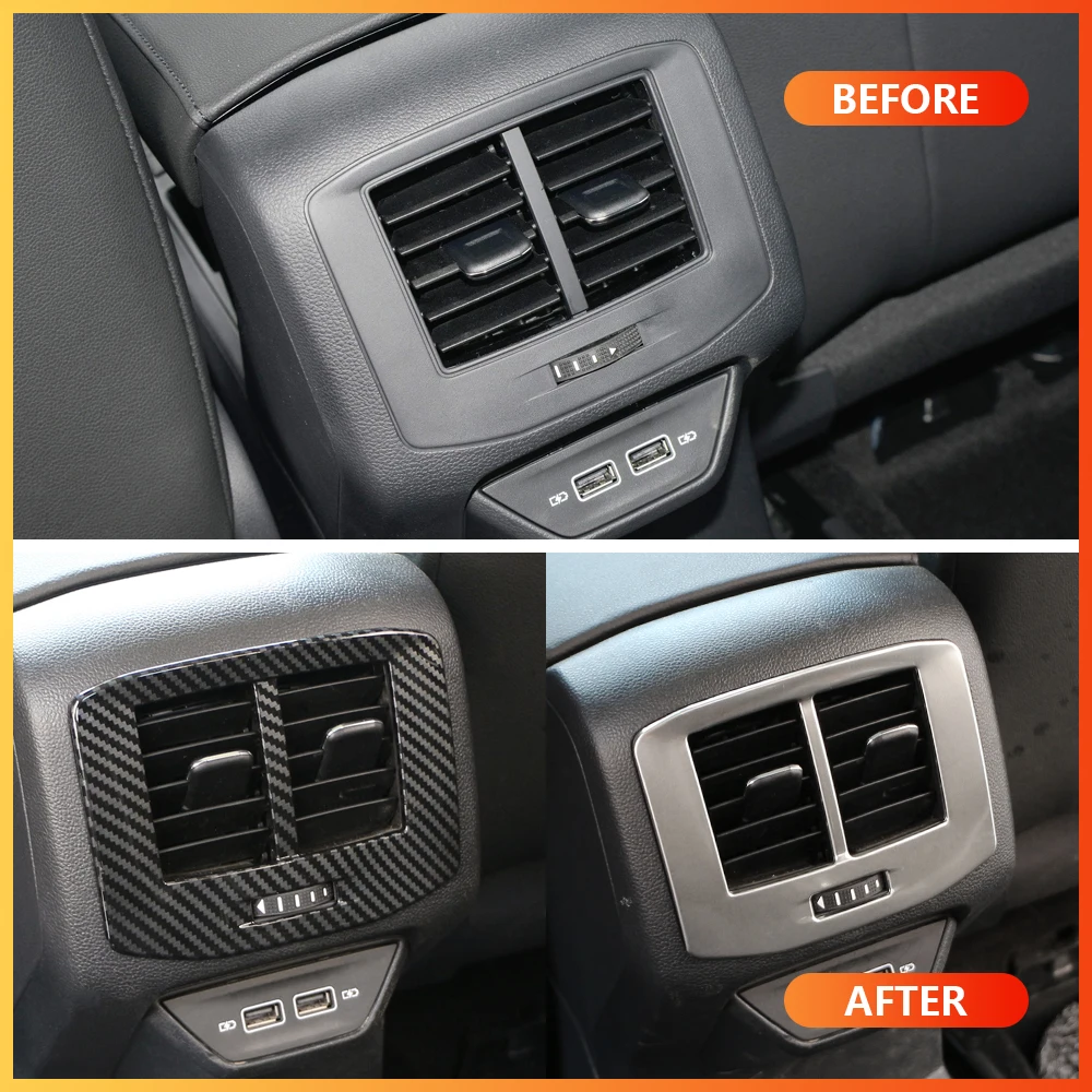 Sandaran tangan belakang mobil bingkai Outlet ventilasi udara untuk Volkswagen T Roc Vw t-roc 2017 2018 2019 2020 2021 2022 Aksesori Mobil