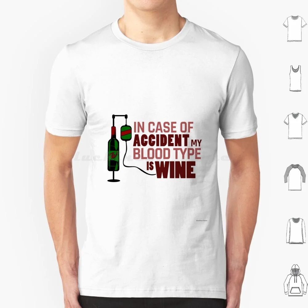 Camiseta con texto divertido tipo sangre de vino, talla grande, 100% algodón, divertidas ideas espirituosas, cumpleaños, Navidad, amigos, recinaciones, tipo sangre