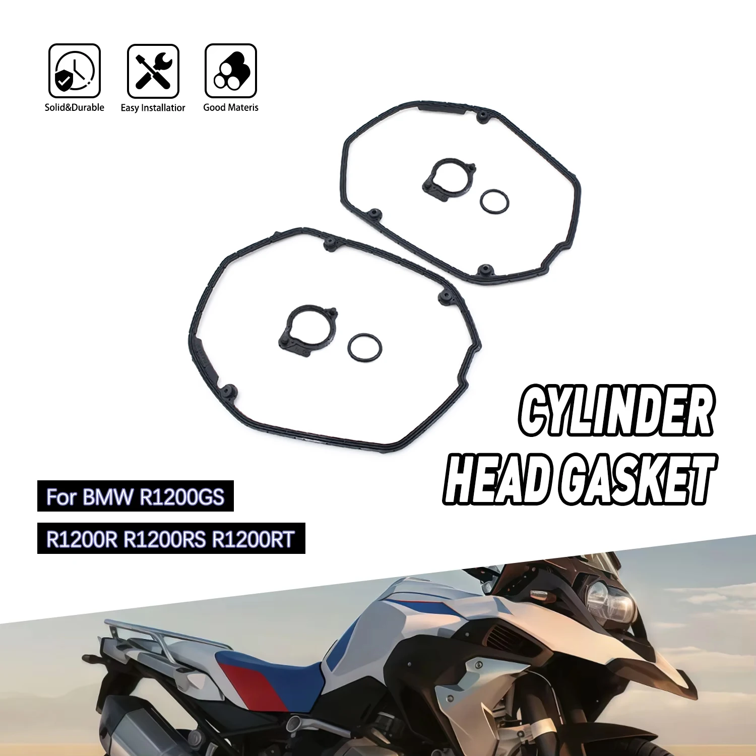 Engine Cylinder Head Valve Cover Gaskets For BMW R1200 Adventure R1200R ABS HP2 K50 R1200RT K51 K52 K53 K54 R1200GS 11128542057