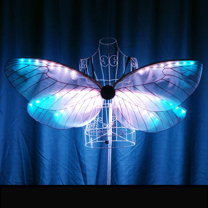 Led Glow dragonfly wings show activity butterfly costume   LED Isis Wings LED Dance Props performance wear